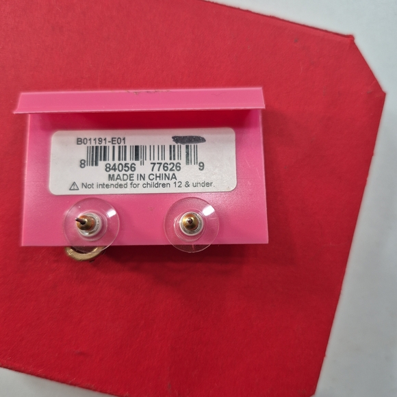 Betsey Johnson Red and Black Ladybug Stud Earrings - Picture 2 of 4